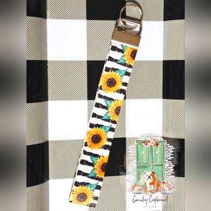 Sunflower Keychain wristlet
